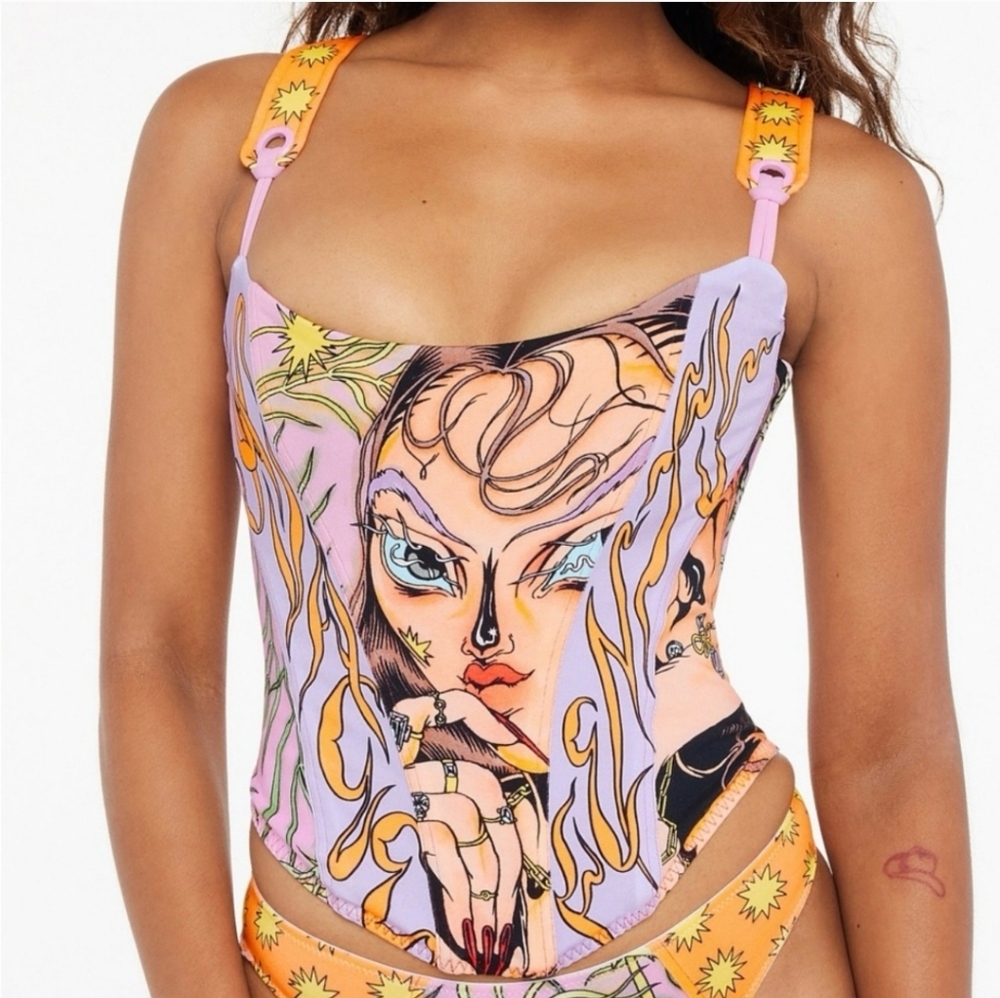 Savage X Fenty Alice Bloomfield Corset, Medium
